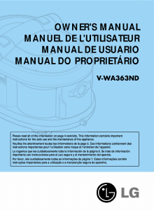 Manual LG V-WA363ND Vacuum Cleaner