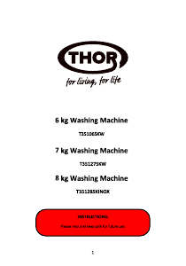 Handleiding Thor T35127SKW Wasmachine