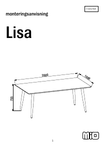 Bruksanvisning Mio Lisa Spisebord