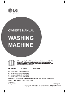 Manual LG F84J6TY0W Washing Machine
