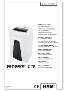 Handleiding HSM Securio C18 Papiervernietiger