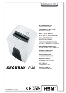 Brugsanvisning HSM Securio P36 Makulator