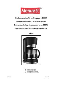 Instrukcja Menuett 802-622 Ekspres do kawy