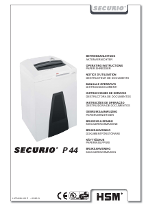 Handleiding HSM Securio P44 Papiervernietiger