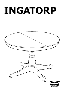 Bruksanvisning IKEA INGATORP (110x155) Matbord