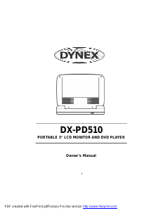 Manual Dynex DX-PD510 DVD Player