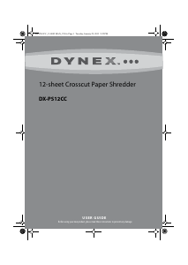 Handleiding Dynex DX-PS12CC Papiervernietiger