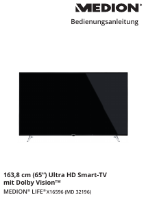 Bedienungsanleitung Medion LIFE X16596 (MD 32196) LED fernseher