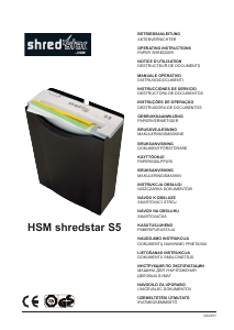 Käyttöohje HSM Shredstar S5 Paperisilppuri