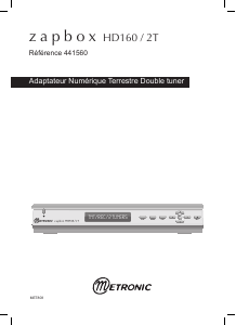 Mode d’emploi Metronic 441560 Zapbox HD160/2T Récepteur numérique