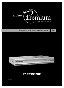 Mode d’emploi Metronic 441529 Zapbox Premiun Récepteur numérique