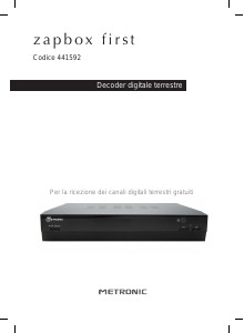 Manuale Metronic 441592 Zapbox First Ricevitore digitale