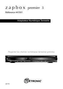 Mode d’emploi Metronic 441501 Zapbox Premier 3 Récepteur numérique