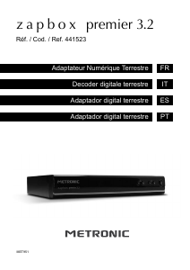 Manual Metronic 441523 Zapbox Premier 3.2 Receptor digital