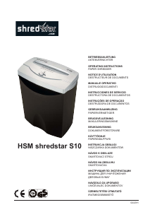 Handleiding HSM Shredstar S10 Papiervernietiger