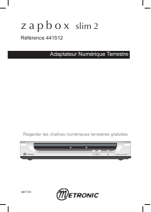 Mode d’emploi Metronic 441512 Zapbox Slim 2 Récepteur numérique