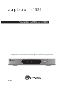 Mode d’emploi Metronic 441524 Zapbox Récepteur numérique