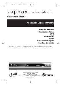 Manual de uso Metronic 441503 Zapbox Smart Evolution 3 Receptor digital