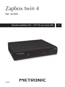Manuale Metronic 441626 Zapbox Twin 4 Ricevitore digitale
