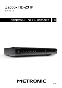 Mode d’emploi Metronic 441616 Zapbox HD-Z3 IP Récepteur numérique