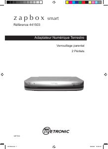 Mode d’emploi Metronic 441503 Zapbox Smart Récepteur numérique