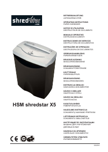 Handleiding HSM Shredstar X5 Papiervernietiger