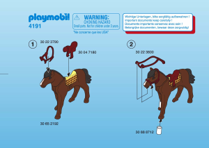 Handleiding Playmobil set 4191 Riding Stables Amazone met paard