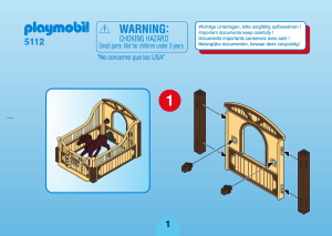 Handleiding Playmobil set 5112 Riding Stables Arabisch renpaard met paardenbox