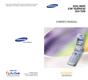 Bruksanvisning Samsung SGH-A408LA Mobiltelefon