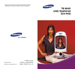 Bruksanvisning Samsung SGH-P408 Mobiltelefon