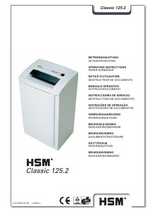 Handleiding HSM Classic 125.2 Papiervernietiger