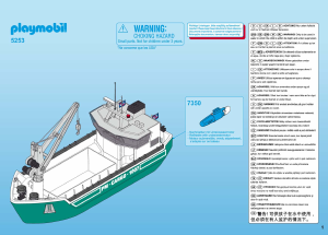 Bruksanvisning Playmobil set 5253 Harbour Fraktfartyg med lastkran
