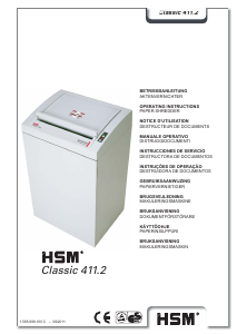 Handleiding HSM Classic 411.2 Papiervernietiger