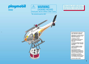 Manual de uso Playmobil set 5542 Harbour Helicóptero de extinción de incendios
