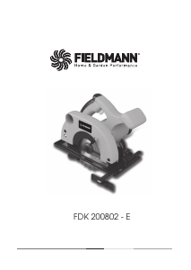 Handleiding Fieldmann FDK 200802-E Cirkelzaag