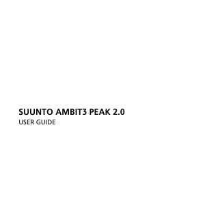 Bruksanvisning Suunto Ambit3 Peak 2.0 Sportklocka