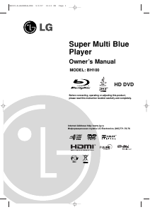 Manual LG BH100-E3 Blu-ray Player