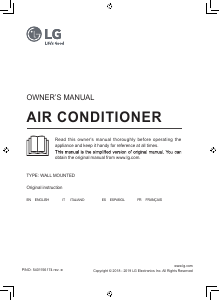 Manual LG S09ET Air Conditioner