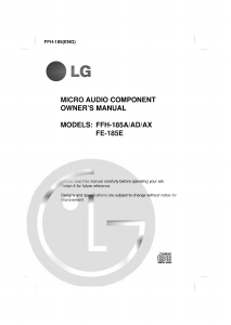 Εγχειρίδιο LG FFH-185AD Στερεοφωνικό σετ
