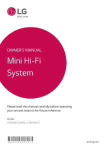 Handleiding LG CM9960 Stereoset