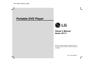Manual LG DP171BP DVD Player
