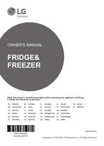 Mode d’emploi LG GBB72PZEZN Réfrigérateur combiné