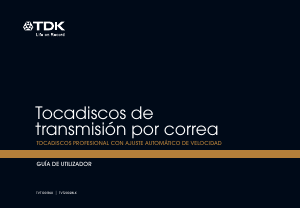 Manual de uso TDK TVT2002BLK Giradiscos