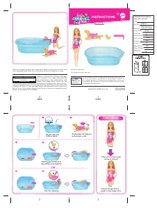 Bruksanvisning Mattel DMC32 Barbie Swimmin Pup Pool