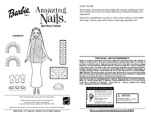 Bruksanvisning Mattel 53381 Barbie Amazing Nails Kayla