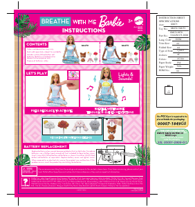 Handleiding Mattel GMJ73 Barbie Breathe with Me