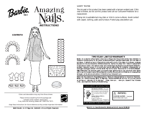 Handleiding Mattel 53379 Barbie Amazing Nails Barbie