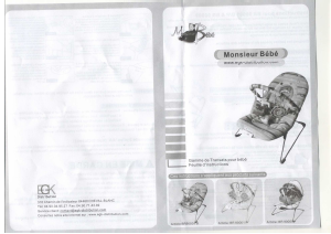 Mode d’emploi Monsieur Bébé BR90009 Balancelle bébé