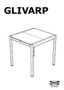 Käyttöohje IKEA GLIVARP (115x70) Ruokapöytä
