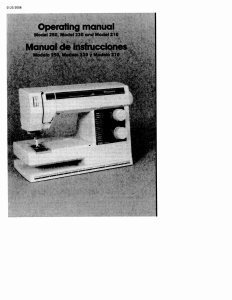 Manual Husqvarna 250 Sewing Machine